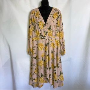 Just Fab Long Sleeve Floral Dress